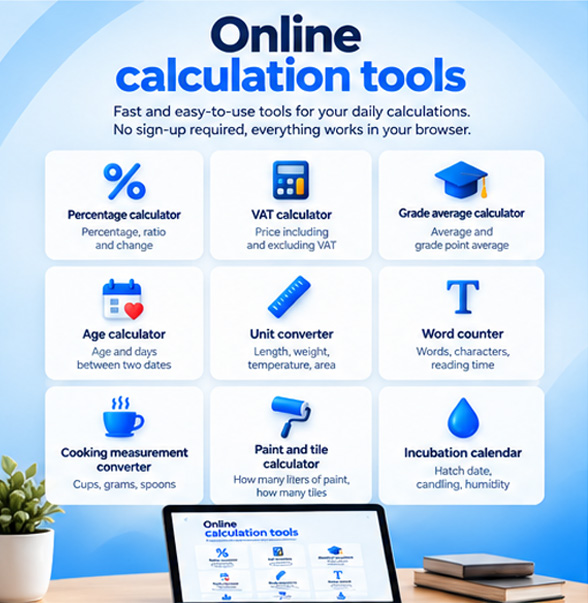Free Online Calculators – 9 Everyday Tools in One Place
