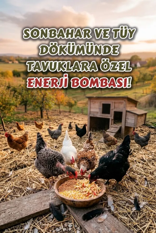 Sonbahar ve Tüy Dökümünde Tavuklara Özel Enerji Bombası!